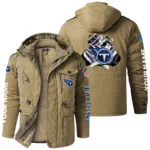 Tennessee Titans Windproof Fleece Jacket Hooded Custom Name