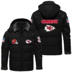 Kansas City Chiefs Puffer Jacket Hooded Detachable x PU Leather Custom Name