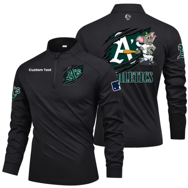 Athletics Quarter Zip Long Sleeve 2026 Limited Graffiti Style For Fans Personalize Name