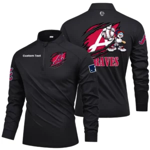 Atlanta Braves Quarter Zip Long Sleeve 2026 Limited Graffiti Style For Fans Personalize Name