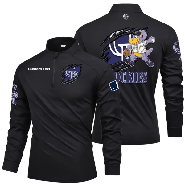 Colorado Rockies Quarter Zip Long Sleeve 2026 Limited Graffiti Style For Fans Personalize Name
