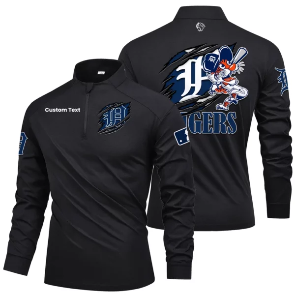 Detroit Tigers Quarter Zip Long Sleeve 2026 Limited Graffiti Style For Fans Personalize Name