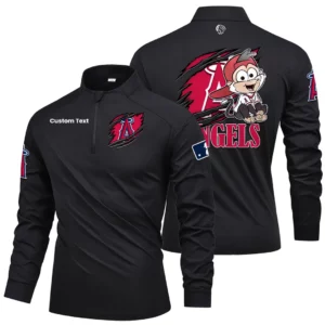 Los Angeles Angels Quarter Zip Long Sleeve 2026 Limited Graffiti Style For Fans Personalize Name