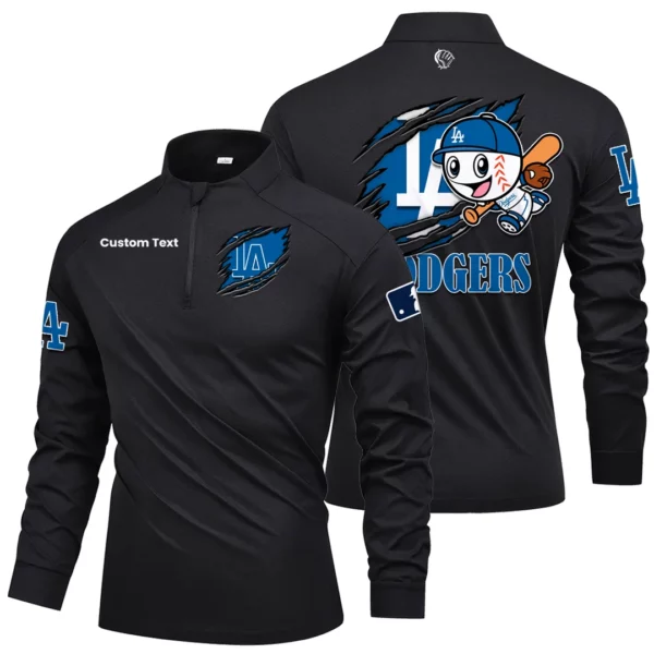 Los Angeles Dodgers Quarter Zip Long Sleeve 2026 Limited Graffiti Style For Fans Personalize Name