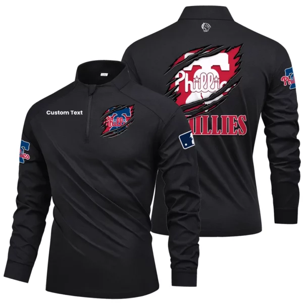 Philadelphia Phillies Quarter Zip Long Sleeve 2026 Limited Graffiti Style For Fans Personalize Name