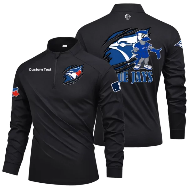 Toronto Blue Jays Quarter Zip Long Sleeve 2026 Limited Graffiti Style For Fans Personalize Name