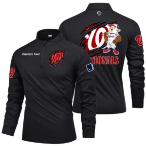 Washington Nationals Quarter Zip Long Sleeve 2026 Limited Graffiti Style For Fans Personalize Name