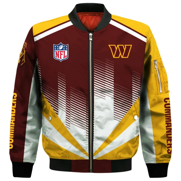 Washington Commanders Bomber Jacket All Over Prints Custom Name