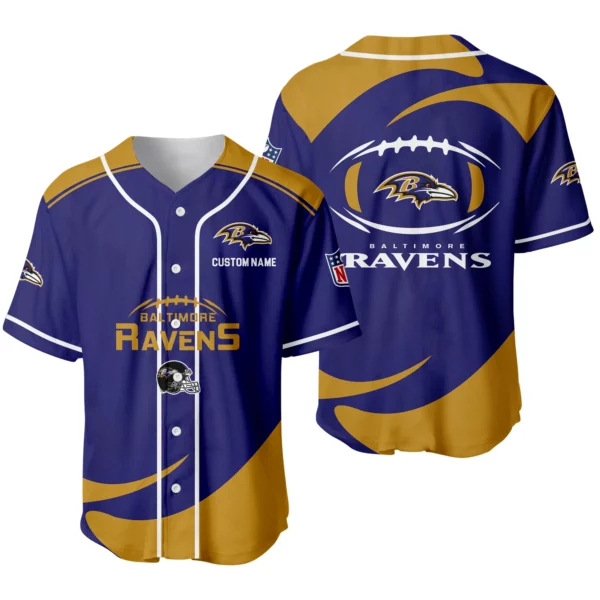 Baltimore Ravens Baseball Jersey Limited Edition Premium Short Sleeve Customize Name