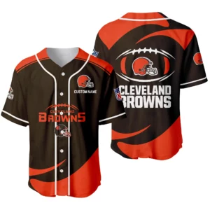Cleveland Browns Baseball Jersey Limited Edition Premium Short Sleeve Customize Name