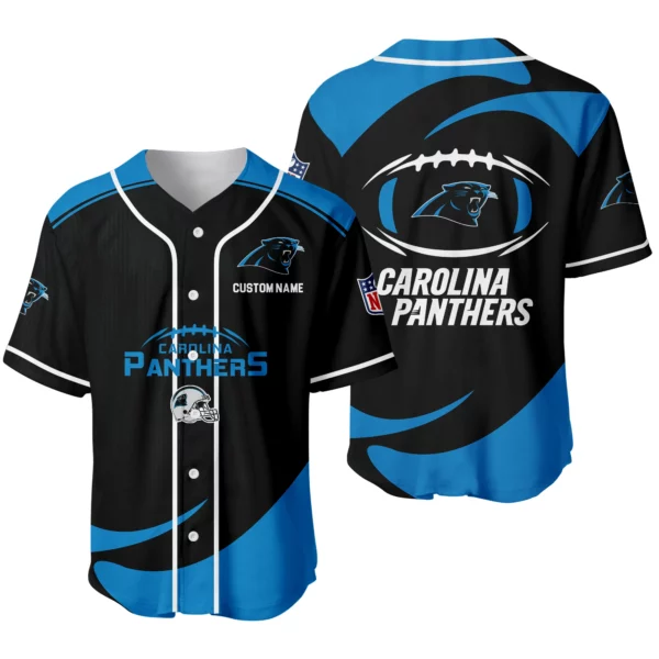 Carolina Panthers Baseball Jersey Limited Edition Premium Short Sleeve Customize Name