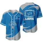 Detroit Lions Baseball Jersey Limited Edition Premium Short Sleeve Customize Name