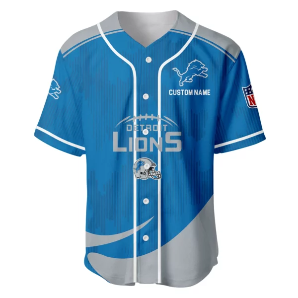 Detroit Lions Baseball Jersey Limited Edition Premium Short Sleeve Customize Name