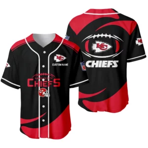 Kansas City Chiefs Baseball Jersey Limited Edition Premium Short Sleeve Customize Name