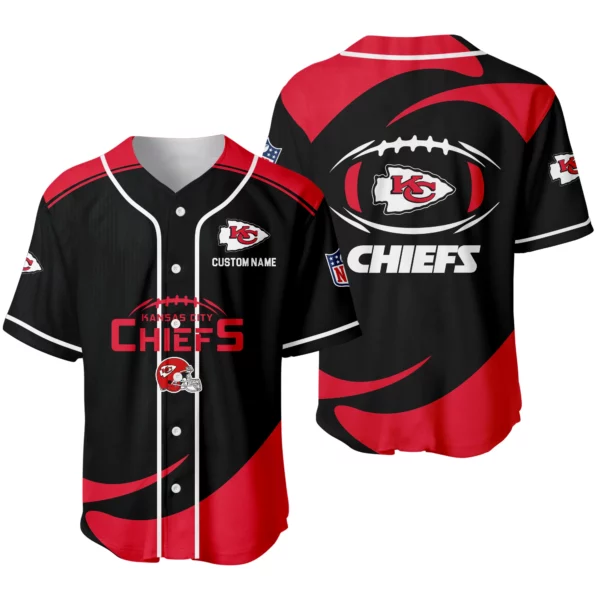 Kansas City Chiefs Baseball Jersey Limited Edition Premium Short Sleeve Customize Name