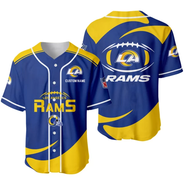Los Angeles Rams Baseball Jersey Limited Edition Premium Short Sleeve Customize Name