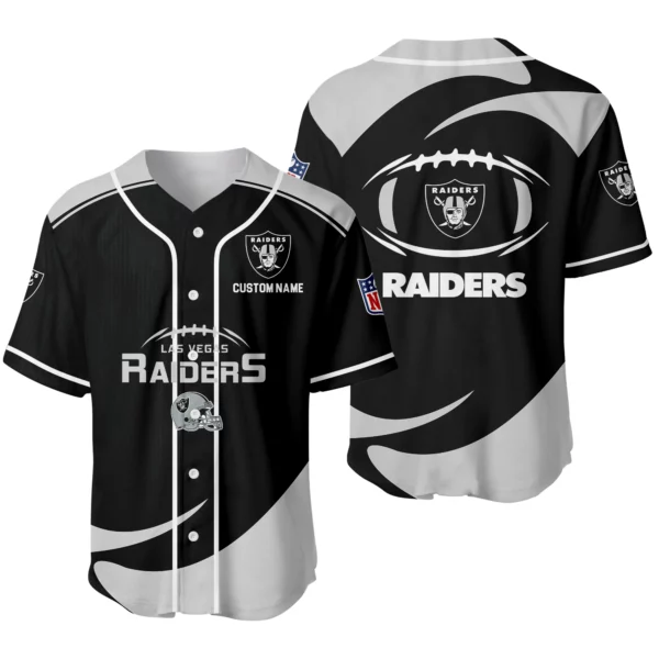 Las Vegas Raiders Baseball Jersey Limited Edition Premium Short Sleeve Customize Name