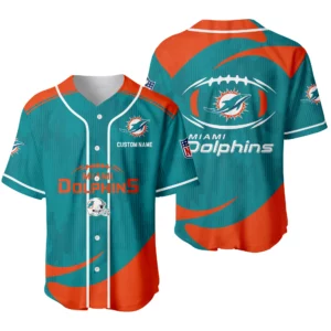 Miami Dolphins Baseball Jersey Limited Edition Premium Short Sleeve Customize Name