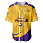 Minnesota Vikings Baseball Jersey Limited Edition Premium Short Sleeve Customize Name