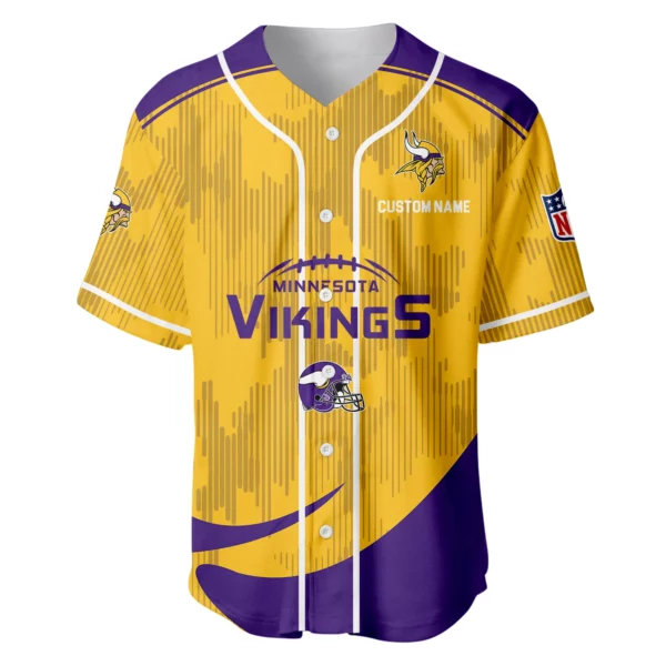 Minnesota Vikings Baseball Jersey Limited Edition Premium Short Sleeve Customize Name