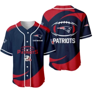 New England Patriots Baseball Jersey Limited Edition Premium Short Sleeve Customize Name