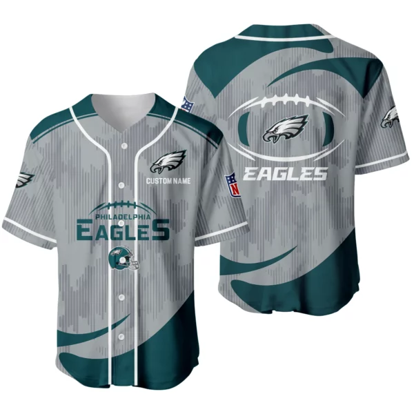 Philadelphia Eagles Baseball Jersey Limited Edition Premium Short Sleeve Customize Name