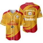 Pittsburgh Steelers Baseball Jersey Limited Edition Premium Short Sleeve Customize Name