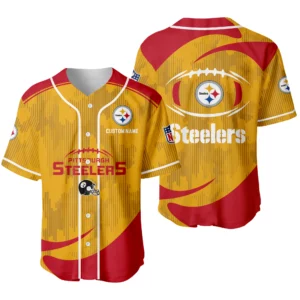 Pittsburgh Steelers Baseball Jersey Limited Edition Premium Short Sleeve Customize Name