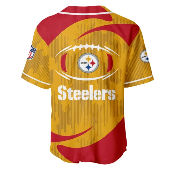 Pittsburgh Steelers Baseball Jersey Limited Edition Premium Short Sleeve Customize Name