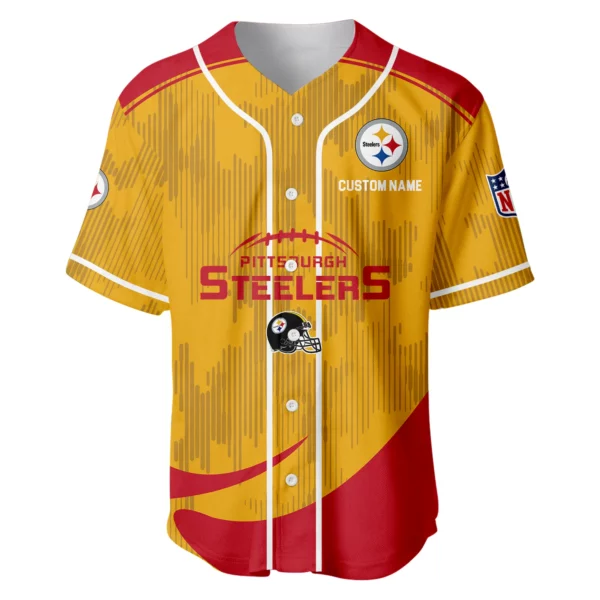 Pittsburgh Steelers Baseball Jersey Limited Edition Premium Short Sleeve Customize Name