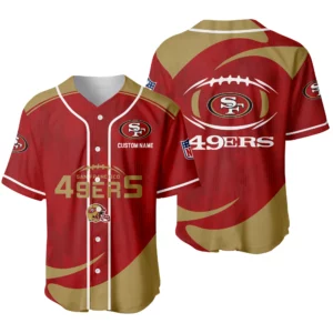 San Francisco 49ers Baseball Jersey Limited Edition Premium Short Sleeve Customize Name