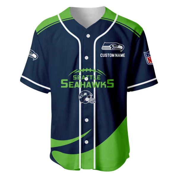 Seattle Seahawks Baseball Jersey Limited Edition Premium Short Sleeve Customize Name