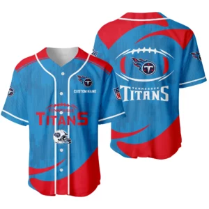 Tennessee Titans Baseball Jersey Limited Edition Premium Short Sleeve Customize Name