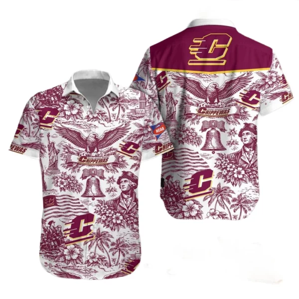 Central Michigan Chippewas Hawaiian Shirt 2026 Limited Premium Crinkle Textured