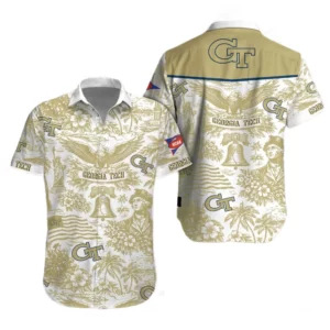 Georgia Tech Yellow Jackets Hawaiian Shirt 2026 Limited Premium Crinkle Textured