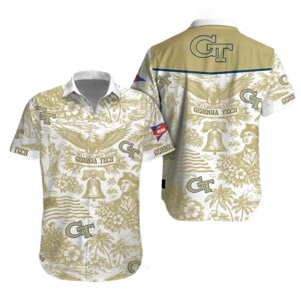 Georgia Tech Yellow Jackets Hawaiian Shirt 2026 Limited Premium Crinkle Textured