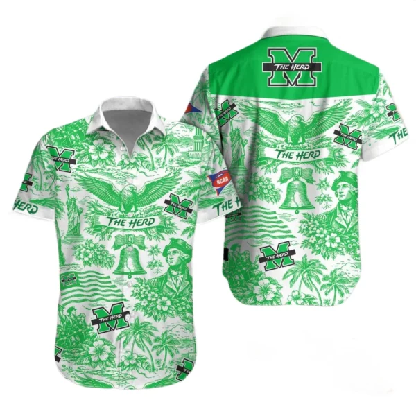 Marshall Thundering Herd Hawaiian Shirt 2026 Limited Premium Crinkle Textured