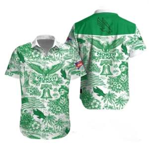 North Texas Mean Green Hawaiian Shirt 2026 Limited Premium Crinkle Textured