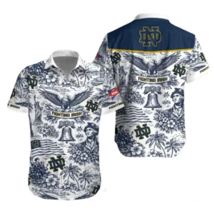 Notre Dame Fighting Irish Hawaiian Shirt 2026 Limited Premium Crinkle Textured