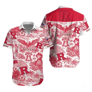 Rutgers Scarlet Knights Hawaiian Shirt 2026 Limited Premium Crinkle Textured