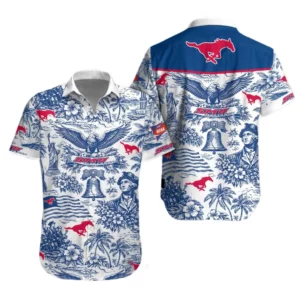 SMU Mustangs Hawaiian Shirt 2026 Limited Premium Crinkle Textured