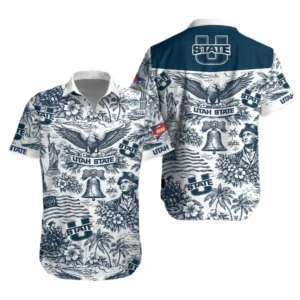 Utah State Aggies Hawaiian Shirt 2026 Limited Premium Crinkle Textured