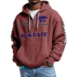 Kansas State Wildcats Waffle Knit Hoodie Quarter Zip 2026 Limited Personalize Name