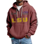 LSU Tigers Waffle Knit Hoodie Quarter Zip 2026 Limited Personalize Name