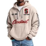 Stanford Cardinal Waffle Knit Hoodie Quarter Zip 2026 Limited Personalize Name