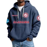 Alabama Crimson Tide Waffle Knit Hoodie Quarter Zip 2026 Limited Customize Name