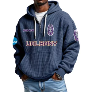 Albany Great Danes Waffle Knit Hoodie Quarter Zip 2026 Limited Customize Name