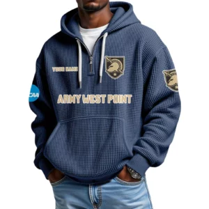 Army Black Knights Waffle Knit Hoodie Quarter Zip 2026 Limited Customize Name