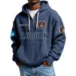 Auburn Tigers Waffle Knit Hoodie Quarter Zip 2026 Limited Customize Name