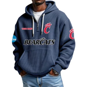 Cincinnati Bearcats Waffle Knit Hoodie Quarter Zip 2026 Limited Customize Name